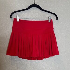 Goldhinge Vibrant Red Mini work out skort